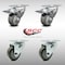 Service Caster 3.5 Inch SS Gray Polyurethane Top Plate Caster Total Lock Brakes SCC, 2PK SCC-SSTTL20S3514-PPUB-2-S-2 - alternate 2
